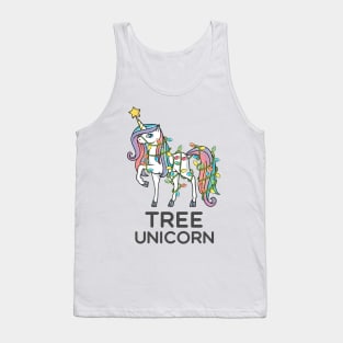 Tree Unicorn Christmas Tank Top